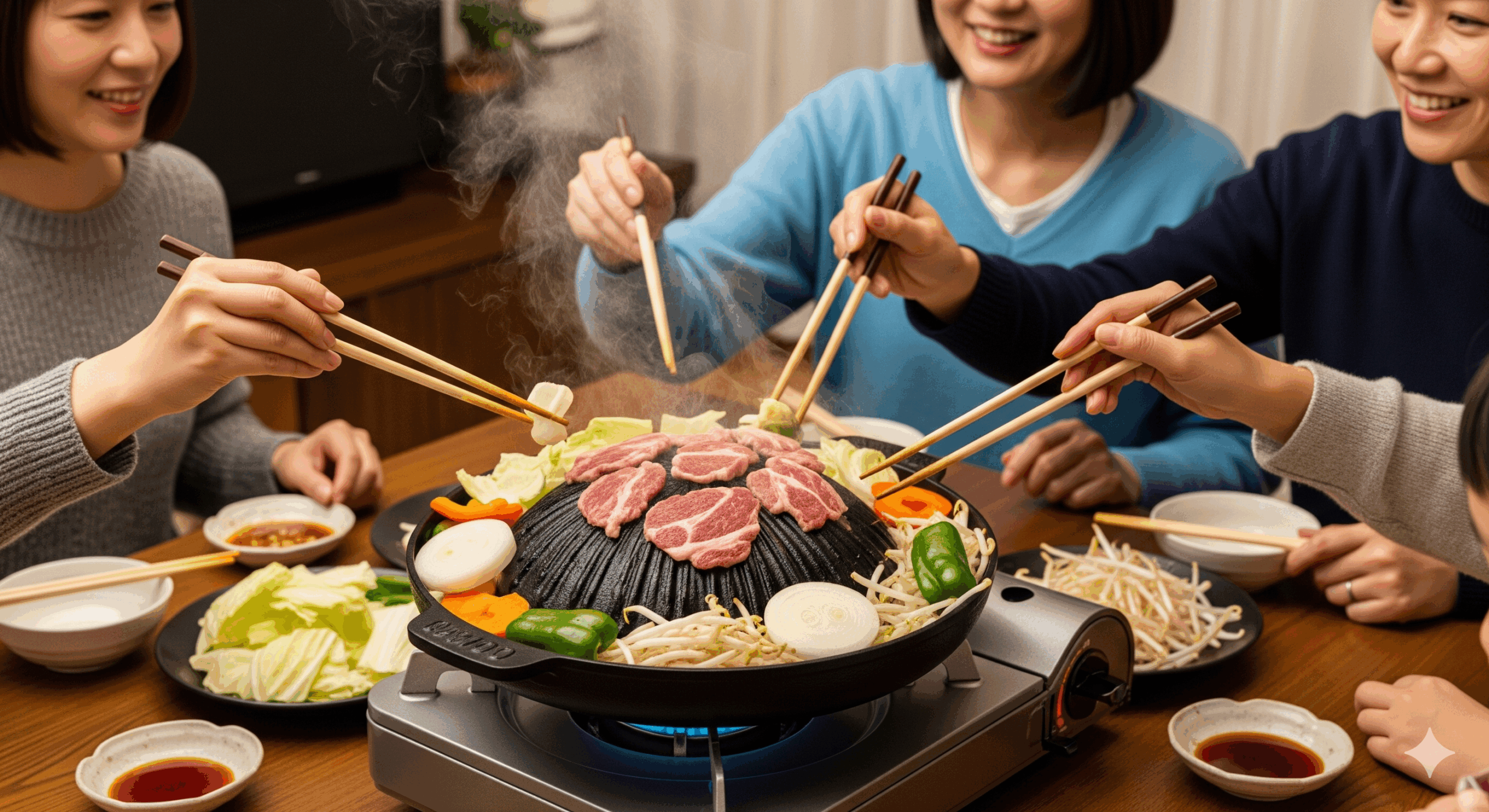 松尾ジンギスカン 【ガス調理器用】特製ジンギスカン鍋（南部鉄製 日本製）レビュー｜おうちで本格ジンギスカン体験！